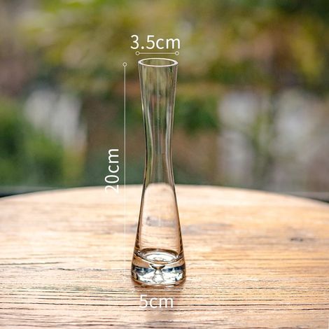 Vase En Verre Transparent - Pour Fleurs Fraîches Et Plantes Hydroponiques - Décoration De Table Intérieure Et Événements - Lot De 1 (1/5)