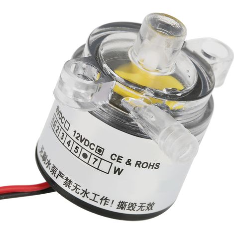 1 mini pompe à eau submersible sans balais 12 V CC 6 W de qualité alimentaire, débit 2 L/min (1/5)