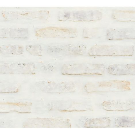 Papier peint aspect pierre carrelage Profhome 374221 papier peint intissé lisse avec un dessin nature mat blanc gris rouge 5,33 m2 (1/5)