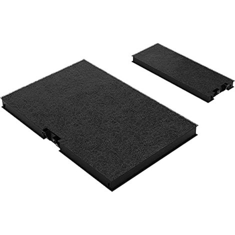 Lot de 2 filtres à charbon actif pour hotte aspirante LZ10AKA00 DWZ0AK0A0 Z51AIA0X0 17000965 11018700, pièces de rechange avec tailles 364 x 240 mm et 250 x 90 mm pour purificateur d'air (1/5)