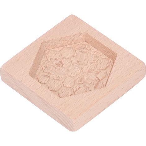 Moule à biscuits en bois de hêtre, réutilisable et lavable, pour la cuisine et la pâtisserie. (1/5)