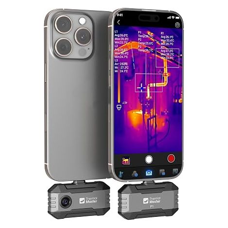 Caméra thermique pour 15/16 et Android P1 Caméra thermique infrarouge Résolution IR 320 x 240, -20 ℃ à 600 ℃, Inspection domestique Zoom (1/5)