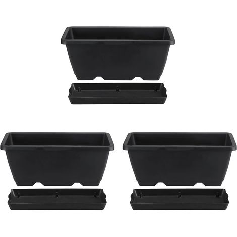Jardinière Potager d'Étagement Bac Haute Pied PP 36 x 15 x 19 cm 250g (1/5)