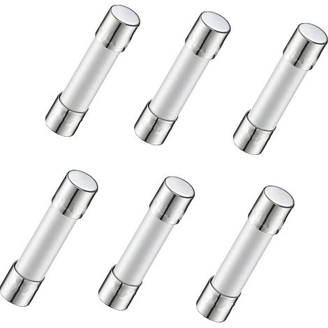 W10138793 Lot de 6 fusibles en céramique pour micro-ondes 20 A 250 V Compatible avec Whirlpool W10422951 AP4308182, 14211054, 1450877, 4393146, 4393308 (1/5)
