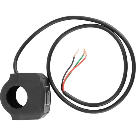 Interrupteur de guidon moto étanche bouton poussoir avec témoin LED 22mm 7/8in pour poignée, kit fixation (1/5)
