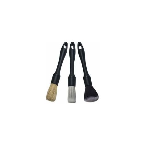 BRAVIX Detail-Bürstenset, 3-teiliges Autoreinigungsbürstenset, Fahrzeug-Detailbürste für Motorraum/Armaturenbrett/Lüftungsschlitze
