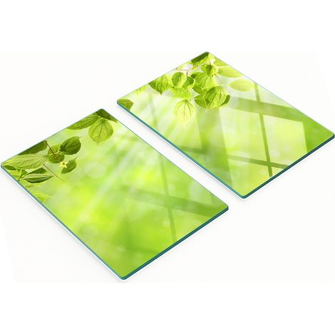 Pannelli decorativi multifunzionali in vetro con stampa a foglie, 2x40x52 cm (1/5)