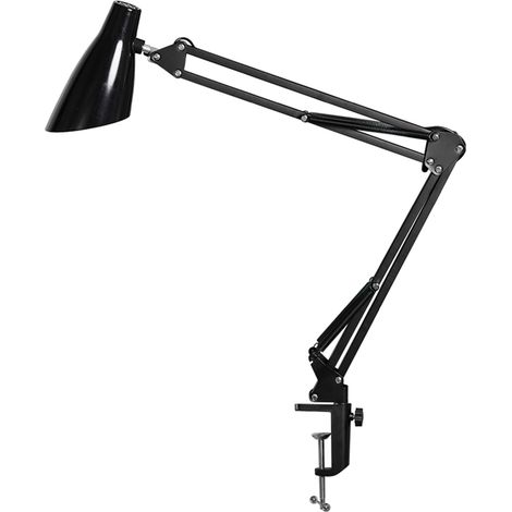 Lámpara de escritorio con pinza USB, 10 niveles de brillo, 3 colores, temperatura de color ajustable, 5V / 8W / 32 LED (blanco/negro) (1/5)