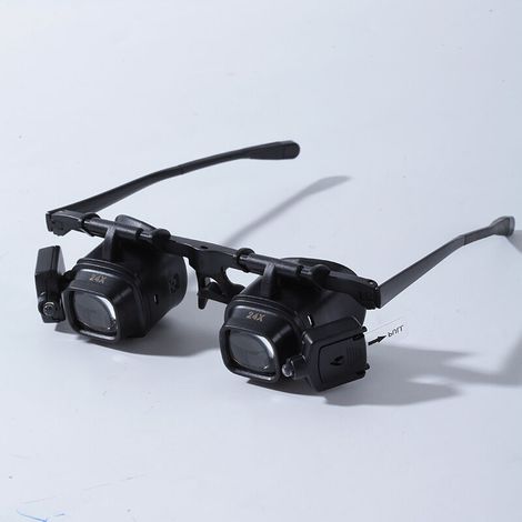 Portable 24x magnifying glasses for clock repair, with LED light, for electronic components and phones (1/5)