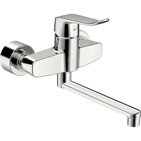 HANSA HANSAclinca Mitigeur de lavabo, saillie 277 mm, chromé, (1/3)
