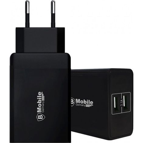 230V Ladeadapter Netzteil mit 2 USB Ports für schnelle 2.1A Ladung (1/2)
