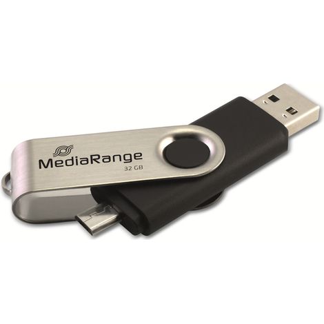 Clé USB MEDIARANGE MR932-2, USB 2.0 et Micro, 32 Go
