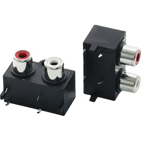 Connecteur d'entrée audio RCA (signal phono), prise vidéo pour haut-parleur, prise et fiche audio AV rouge et blanche à 2/4/6 broches RCA-222 (1/2)