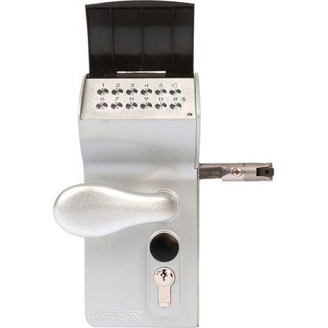 Locinox – Serrure à code électronique sur batterie – Profil carré 40 à 60 mm – Gris alu – Inox pour clavier – Résistance norme ISO 9227 KTL (1/2)