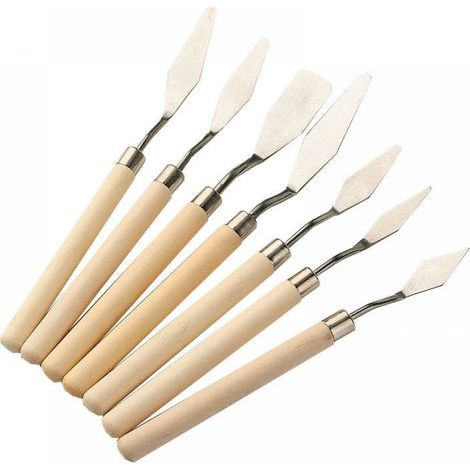 Set of 7 painting knives, oil painting spatula, acrylic painting knife, painter's knife, palette knife (1/5)