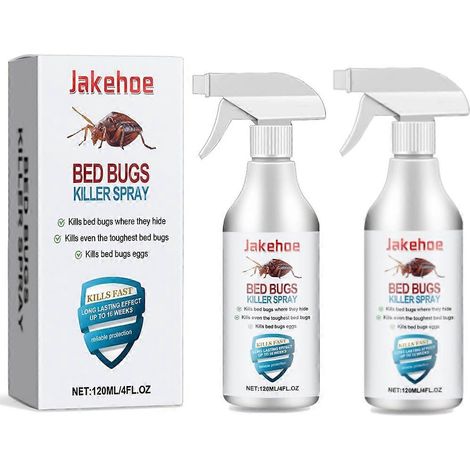 Spray anti-punaises de lit Tue les œufs de punaises de lit Prévient les piqûres de puces et de punaises de lit CONTENU : 2 unités (1/4)