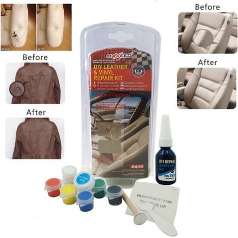 TRADE SHOP - Kit Riparazione Pelle Divani Sedili Auto Cambio Cuffie Tappezzeria Diy 8419 - (1/4)