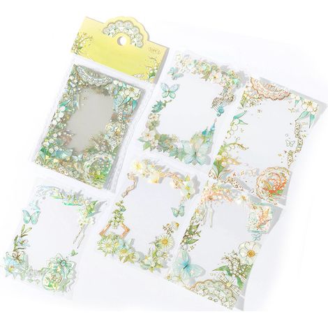 PET-Blumenaufkleberbogen, Scrapbooking-Papier, Dekorative Aufkleber für DIY-Bastelarbeiten, Scrapbooking Typ 2 (1/5)