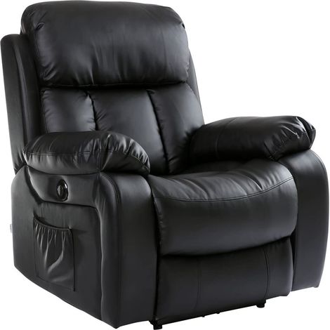 CHESTER BLACK AUTOMATIC LEATHER RECLINER CHAIR