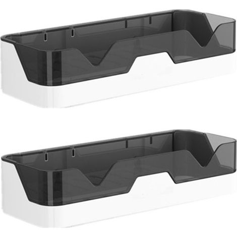 Lot de 2 étagères de douche sans perçage – Adhésif auto-adhésif – Plastique PP antirouille – Capacité 7 kg – Conception double couche (1/5)