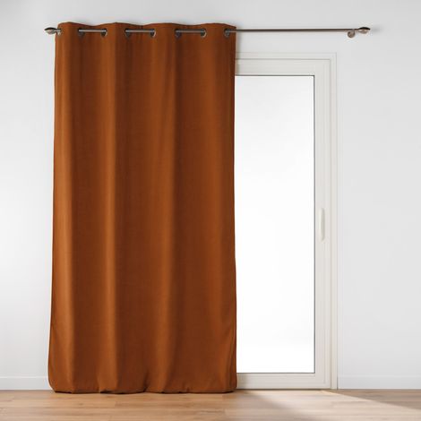 Rideau à Œillets Velours "Novana" 135x260cm Camel (1/5)