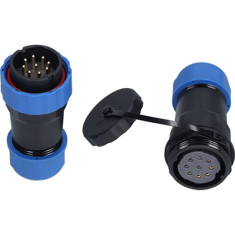 Connecteur étanche aviation SP28 IP68 9 broches, résistant à l'oxydation, en PA66/PA6 (1/5)