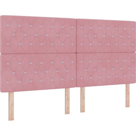 Maison Exclusive - Testiera LED con strisce LED con testiera Rosa 180 cm Velluto (1/5)