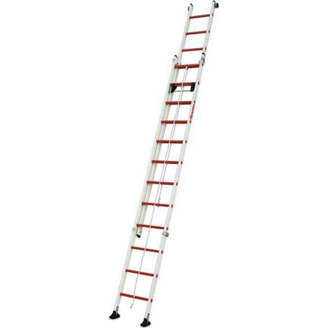 Escalera de fibra de vidrio extensible con cuerda Peldaños 14-14 2TFV-400-EC FARAONE (1/4)
