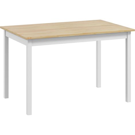 Tavolo da pranzo, 120 x 75 cm tavolo da cucina in stile country per 4 persone, tavolo in legno per soggiorno, sala da pranzo, naturale (1/5)
