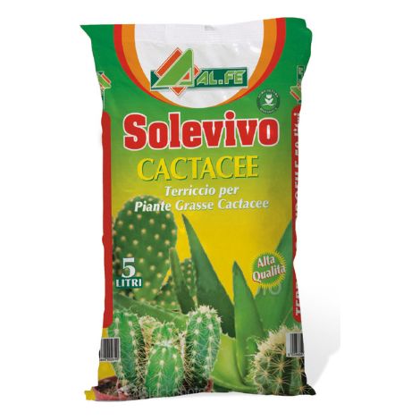 Alfe SOLEVIVO CACTACEE Terra terriccio substrato piante grasse 5 LT
