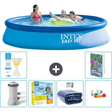 Intex Piscine Easy Set Ronde - 396x84 cm - 7-pièces S181 (1/5)
