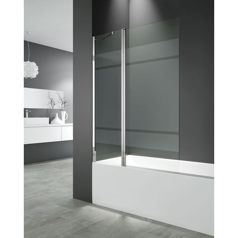 Mampara de bañera OPEN fijo + abatible Decorado: Frost Plus (1/2)