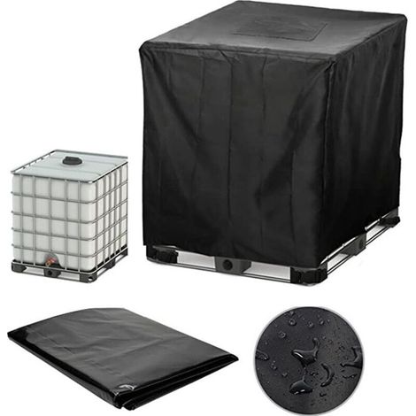 Bâche Cuve 600l, Collecteurs D'eau de Pluie Bache, Adapté au RéServoir D'eau de Baril de Pluie Extérieur 600l, Couverture UV, Antipoussière, Housses pour Cuve eau de Pluie (120x80x100cm) (1/5)