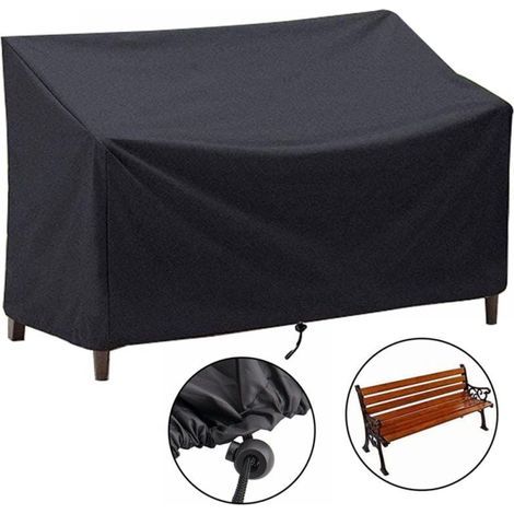 Schutzhülle für Gartenbänke, wasserdichte Schutzhülle aus Oxford 210D-Gartenmöbelmaterial, 134 x 66 x 89 cm (1/4)