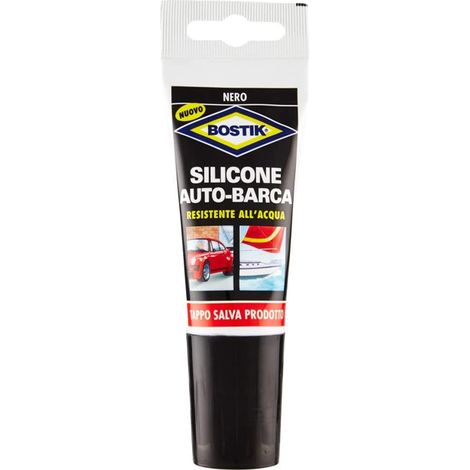 Silicone Auto e Barche Nero 60 ml BOSTIK - Sigillature Facili, Pratiche e Rapide (1/5)