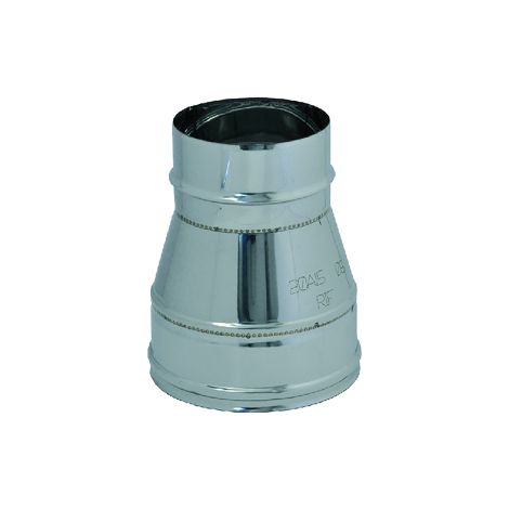 Raccord fumisterie en acier inoxydable AISI 304 – Augmentation diamètre conduit 20 cm M à 25 cm F – Résistant à la corrosion