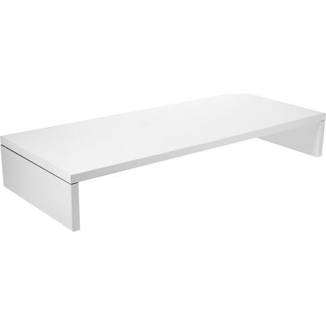 Support pour Écran de Bureau Blanc en Matériau Solide, Rehausseur Multifonction Surface Antidérapante pour Ordinateur Portable et Téléviseur, Usage Bureau et Domestique (1/5)