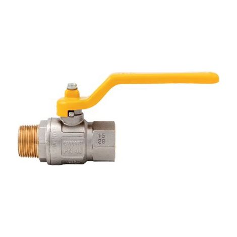VALVOLA SFERA GAS + LEVA MF LONDON 067 ITAP - OTTONE NICHELATO 3/4MF- 1 pezzi