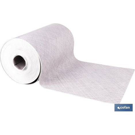 Rouleau de moquette vinyle semi-rigide (20 mètres) de 52 cm de large avec un effet marbré gris
