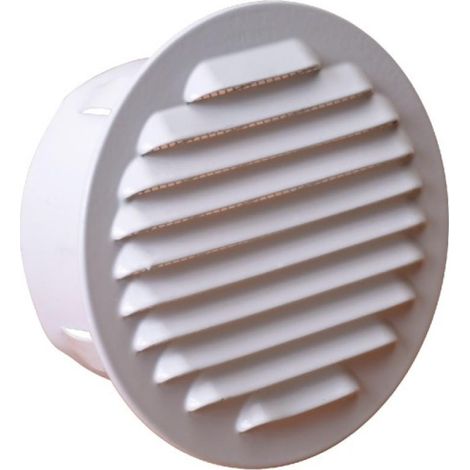 Grille de ventilation extérieure à encastrer Ø 100 mm - finition blanc (1/3)