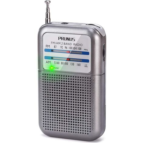 Radio portátil pequeña DE-333, radio a batería FM/AM con indicador de señal, excelente recepción, radio de bolsillo pequeña para caminar y acampar (AAA) (1/5)