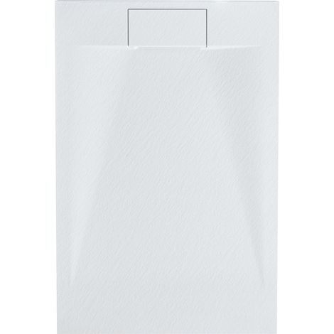 Piatto doccia minimalista con scarico SMC effetto pietra naturale bianco 80 x 120 x 3 cm Azzurro