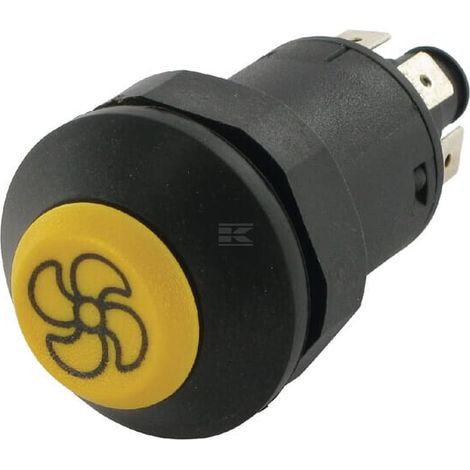 Interruttore a pulsante Ventilazione rotondo giallo PNEUTRON 11103010PN