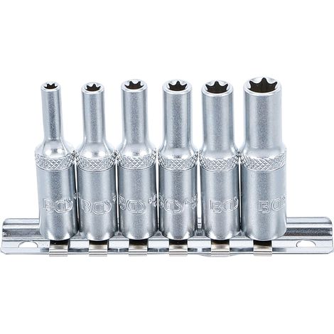 Juego de llaves de vaso E-Torx, largas entrada 6,3 mm (1/4") E4 - E10 6 piezas (1/3)