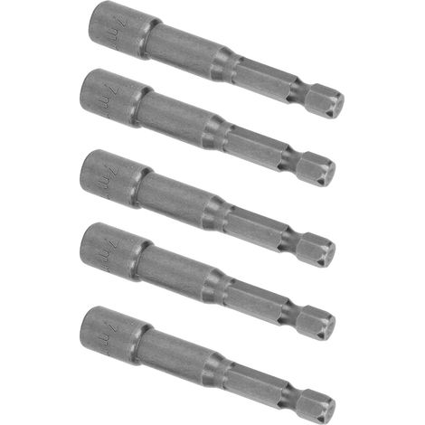 5 Pièces Douilles Magnétiques en Acier Chrome Vanadium pour Boulons et Écrous, Set de Réparation 65x1/4x7.0