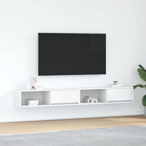 Muebles de TV 2 uds Blanco 100x31x25,5 cm Madera de ingeniería vidaXL (1/5)