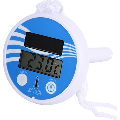 Thermomètre à Eau Thermomètre De Piscine Numérique Flottant, Alimenté Par Énergie Solaire, For Piscine Extérieure, Étanche, Avec Écran LCD, For Spa (1/5)