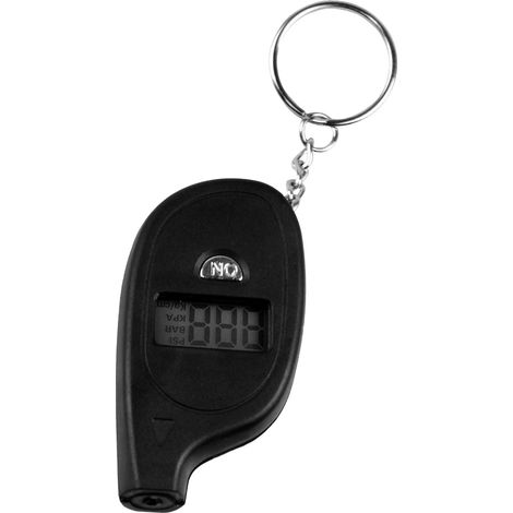 Manomètre de pression des pneus portable, mini-manomètre numérique LCD 2-150 PSI, outil de test et de maintenance, avec porte-clés et écran LCD.