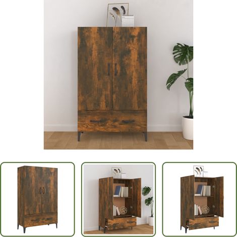 vidaXL Räuchereiche -  Highboard Räuchereiche 70x31x115 cm Holzwerkstoff (1/5)