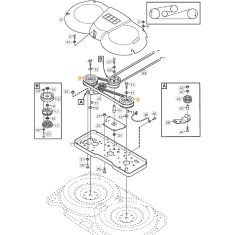 Polea de distribución para tractor de césped ORIGINAL STIGA 1134-5128-01